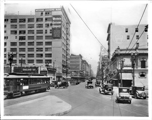 View of Broadway looking north from Tenth Street, Los Angeles, ca.1926