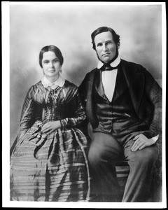 Portrait of Francis Mellus and his wife Adelaide Johnson, with retouching