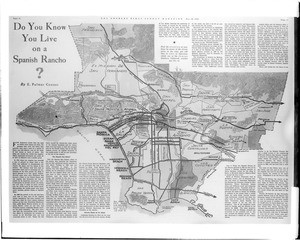 Map of Spanish and Mexican ranchos of Los Angeles County, 1931 — Calisphere