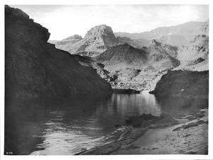 View of the Colorado River looking west from Bass Mystic Spring Trail, Grand Canyon, 1900-1930