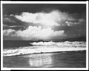 Nighttime view of the surf at Laguna Beach, ca.1930