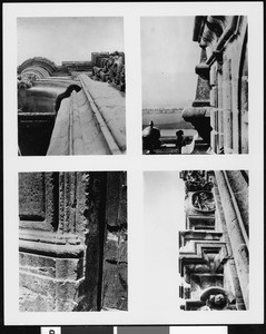 Mexican architecture, a series of 4 views showing various street scenes in Mexico