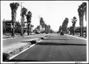 Freshly repaved Sunset Boulevard, ca.1920-1960