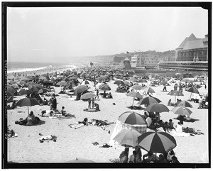 Bathers at Santa Monica Beach