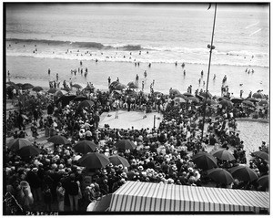 Boxing match on a beach