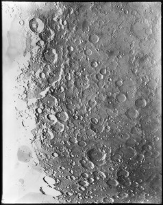 Close-up detail image of the moon, taken from the Washington Naval Observatory, ca.1920