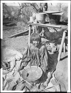 Portrait of anApache Indian woman basket maker, ca.1880