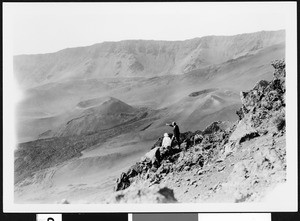 People on a Hawaiian mountainside