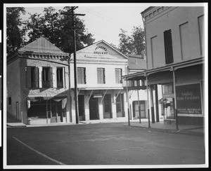 View of a section of Nevada City's Chinatown, ca.1900