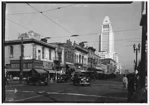 Street view of Los Angeles City Hall