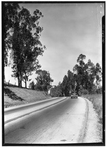 Automobile on a highway on the north side of Coyote Pass, near Alhambra, October 30, 1930