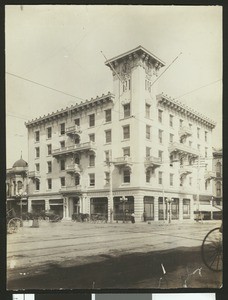 Exterior view of the Bank of San Jose, ca.1900