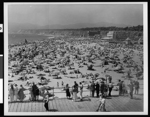 Santa Monica Beach and Pier, ca.1930