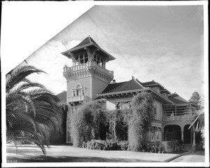 Exterior view of the Henry Fisher residence in Redlands, ca.1900