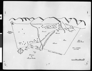 Diseno of Rancho Santa Anita in Los Angeles County, ca.1800