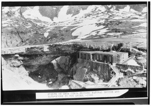 Puente de Inca natural bridge and bath house in the Andes Mountains, 1926