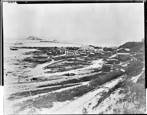 View of Timm's Point Landing in San Pedro, Los Angeles, ca.1875