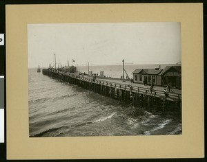 Ship wharf in Redondo Beach, ca.1900