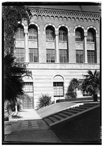 Exterior view of an unidentified building at the University of California at Los Angeles, February 1938