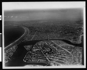 Aerial view of the Naples area of Long Beach, January 23, 1929