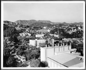 Panoramic view of Hollywood looking northeast from the Roosevelt Hotel, 1929