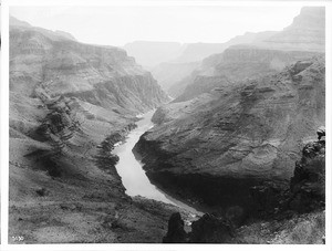 View of the Colorado River looking east from the north side of Bass Ferry Grand Canyon, 1900-1930