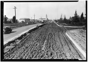 Widening of Wilshire Boulevard in Los Angeles, February 28, 1927