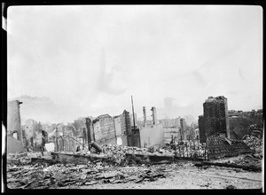 View of San Francisco from Nob Hill after the earthquake and the fire, 1906