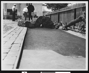 An obstacle on a miniature golf course, ca.1930