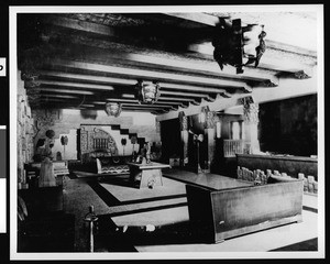 Interior view of the Aztec Hotel in Monrovia