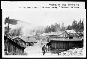 View of West Portal, the town built to house the workmen for the Moffat Tunnel, Colorado, copied August 20, 1928