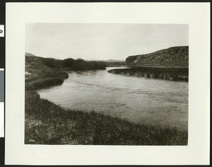 Unidentified river surrounded by canyon walls, ca.1950