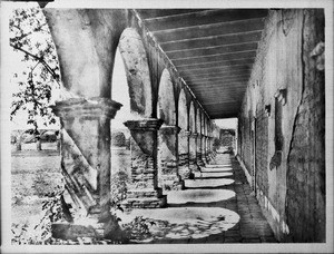 San Juan Capistrano Mission cloisters and court, ca.1899