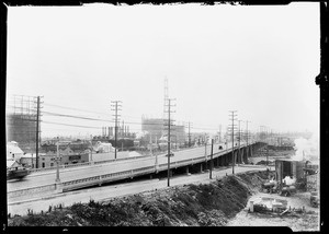 Overpass associated with the Ninth Street aqueduct looking west, May 16, 1928
