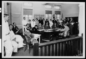 Interior view of the Los Angeles County General Hospital Psychopathic Department, ca.1925