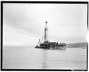 Offshore oil rig in the ocean