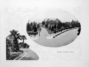 Composite view of Burton E. Green's residence in Beverly Hills from a real estate pamphlet