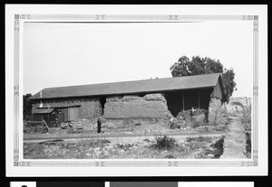 Mission San Juan Capistrano during reconstruction under Reverend John O'Sullivan