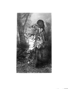 Young Apache Indian mother, Young Lo, with papoose, ca.1900