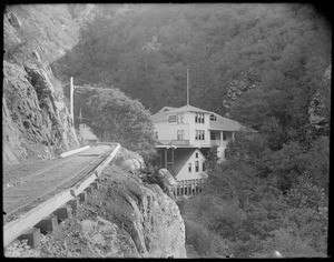 View of the Rubio Pavilion (formerly Hotel Rubio), the terminal at the bottom of Mount Lowe Incline Railway in Rubio Canyon
