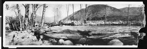 Men fishing in a trout preserve in San Bernardino, ca.1930