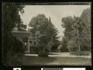 Exterior view of Bidwell Mansion in Chico, CA, ca.1910