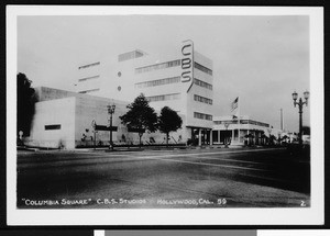 Columbia Square showing the CBS Studios in Hollywood, ca.1938