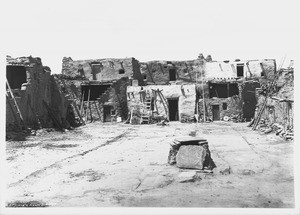 Plaza in the Hopi Indian village of Shipaalvi (or Shipanabivi), ca.1901