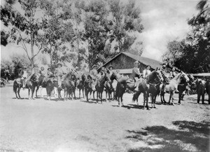 Horsemen at the Los Angeles Vaquero Club in Hollywood, 1905