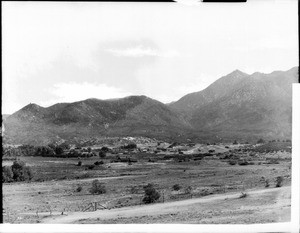 Warner's ranch, hot springs, with distant view of Indian village of Agua Caliente, ca.1898-1901