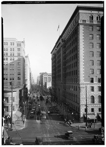 Seventh Street looking west from Figueroa Street, February 27, 1928