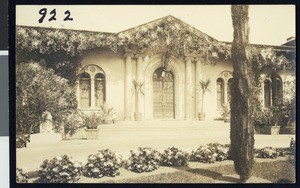 Exterior view of the El Mirasol Hotel in Santa Barbara, ca.1930