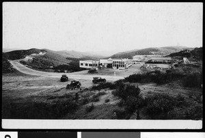 Automobiles parked near the National Forest Inn, ca.1920