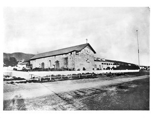 Exterior view of the Mission San Jose de Guadalupe (St. Joseph of Guadalupe), ca.1865